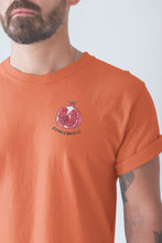Charger l&#39;image dans la galerie, modele-homme-barbu-tshirt-fruit-orange-grenade-ohmyfruits-tatouage
